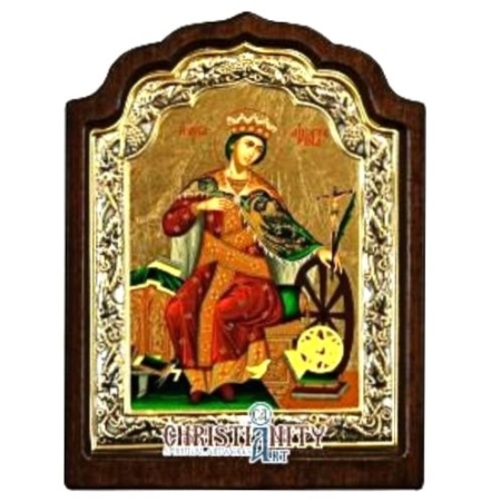 Icon of Saint Catherine C Series, Religious Artwork