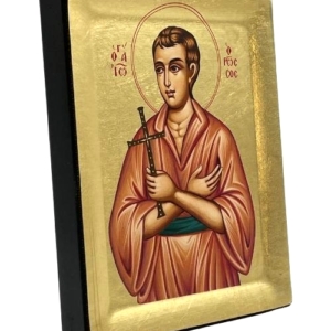 Icon of Saint John the Russian S Series Sideview and Size, Religious Artwork