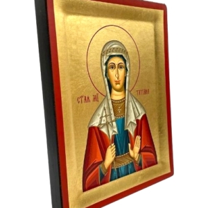 Icon of Saint Tatiana S Series Sideview and Size, Religious Artwork