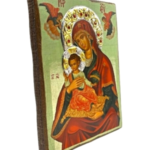 Icon of Virgin and Child SWS Series Side view and Size, Orthodox Artwork