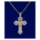 14k Gold Plated 925 Silver Crucifix 2 Inch Pendant With Cubic Zirconia 18 Inch Necklace- Spiritual Jewelry