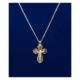 14k Gold Plated Sterling Silver Crucifixion Pendant With 18 Inch Chain Necklace