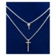 925 Silver Double Cross Pendants Stacking Chain Necklace – Spiritual Jewelry