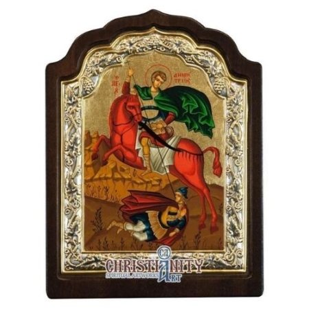 Icon of Saint Demetrios C Series, Spiritual Artwork