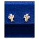 Sparkling European Crystal Cross Stud Earrings Sterling Silver – Spiritual Jewelry