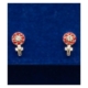 Sterling Silver Stud Cross Earrings With Red European Crystals – Spiritual Jewelry