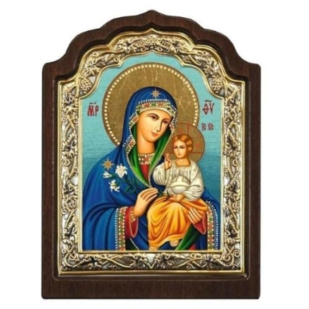 Icon of Virgin Mary Eternal Bloom C Series, Spiritual Artwork
