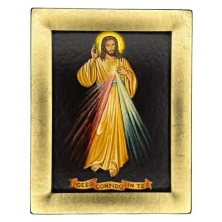 Icon of Jesus Christ Divine Mercy S Series, Spiritual Artwork with Traditional Techniques