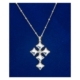 925 Silver Cross With Cubic Zirconia Stones 16 Inch Satellite Curb Chain – Christian Jewelry