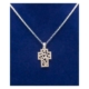 925 Silver Cross Hearts With 38 Cubic Zirconia Stones 16 Inch Cable Chain – Christian Jewelry