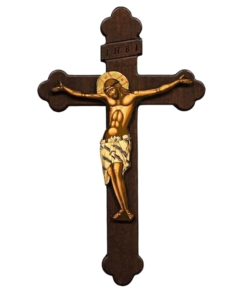 Holy Cross Icon - Engraved Wood - The Art of the Icon