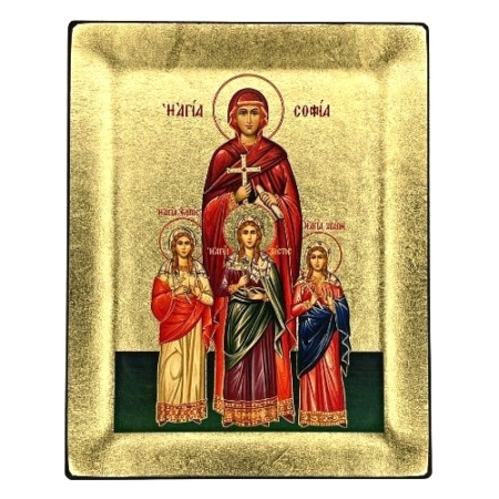 Icon of Saint Sophia and her Daughters- S Series, Spiritual Artwork