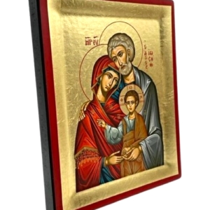 Icon Holy Family S Series Sideview and Size, Spiritual Artwork