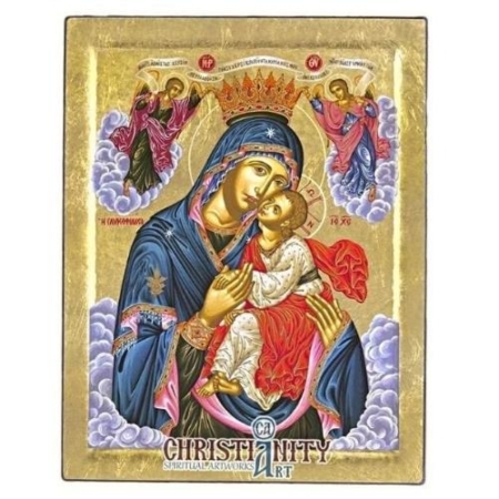 Icon of Virgin Mary of Glykofilousa - Sweet Kissing S Series, Spiritual Artwork