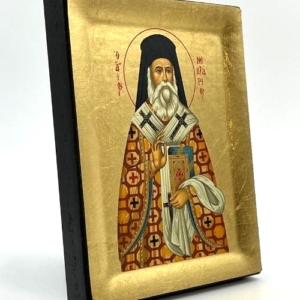 Icon of Saint Nektarios S Series Sideview and Size, Christian Artwork