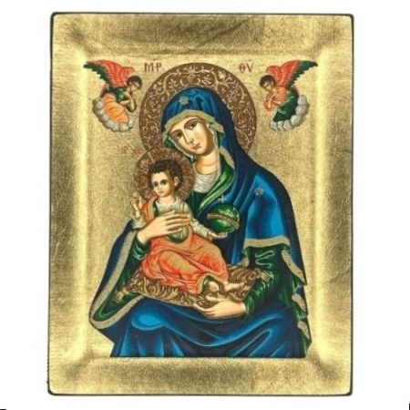 Icon of Virgin Mary Vrefokratousa Child Holding S Series, Spiritual Artwork