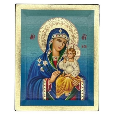 Icon of Virgin Mary Eternal Bloom S Series, Spiritual Artwork