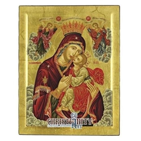 Icon of Virgin Mary of Glykofilousa - Sweet Kissing S Series, Spiritual Artwork