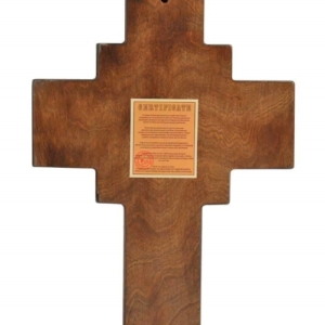 Icon of Christ Pantocrator Cross E Series Back View, Religious Artwork