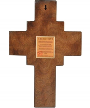 Icon of Christ Pantocrator Cross E Series Back View, Religious Artwork