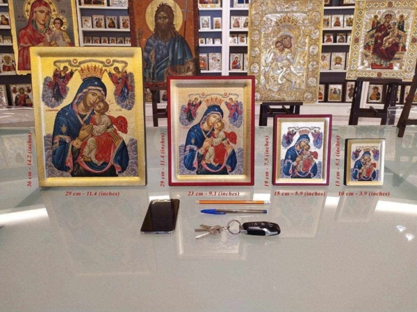 Saint Irene Icon S Series Sizes and Scale, Spiritual Artwork
