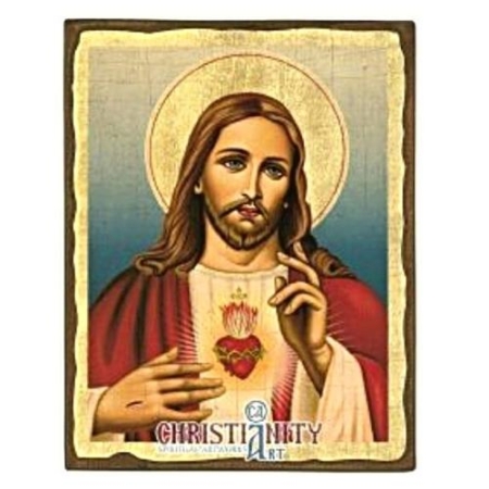 Icon of Sacred Heart of Jesus Christ SW Series, Spiritual Artwork