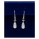 Sterling Silver ¾ Inch Cross With Pearl Drop Earrings – Christian Jewelry