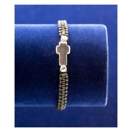 3/4 Inch Sterling Silver Cross Macrame Adjustable Bracelet– Christian Jewelry
