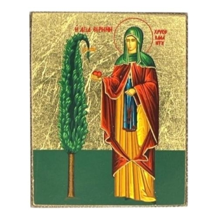 Icon of Saint Irene Chrysovalantou Magnet S Series, Spiritual Artwork