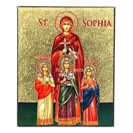 Icon of Saint Sophia Magnet S Series, Spiritual Artwork
