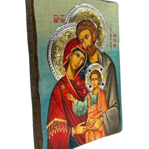 Icon of Holy Family SWS Series Side view and Size, Orthodox Artwork