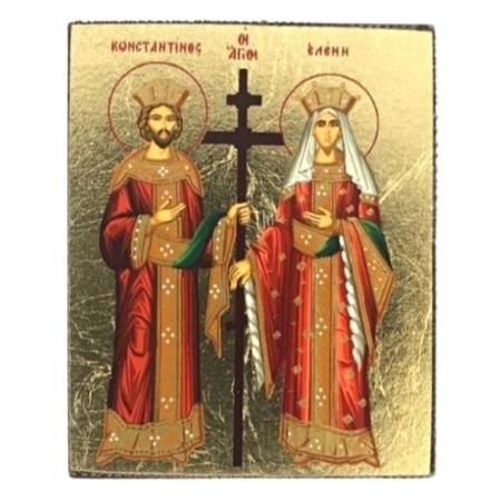 Icon of Saints Constantine and Helen Magnet S Series, Spiritual Artwork