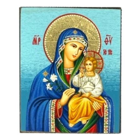 Icon of Virgin Mary Eternal Bloom Magnet S Series, Spiritual Artwork