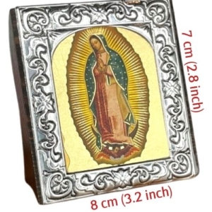 Icon of Virgin Mary of Guadalupe MD Series side view and scale