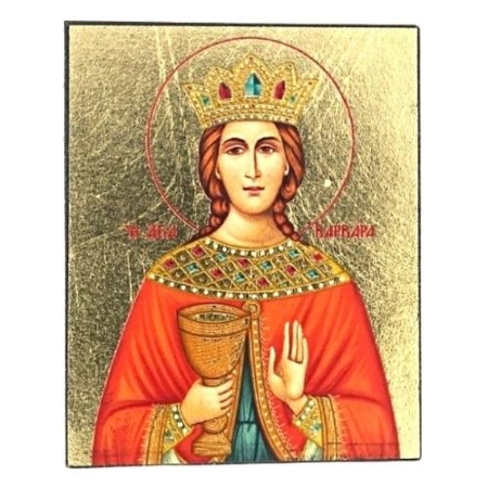 Icon of Saint Barbara Magnet S Series, Spiritual Artwork
