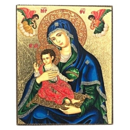 Icon of Virgin Mary Vrefokratousa - Child Holding Magnet S Series, Spiritual Artwork