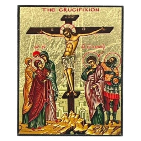 Icon of The Crucifixion Magnet S Series, Spiritual Artwork