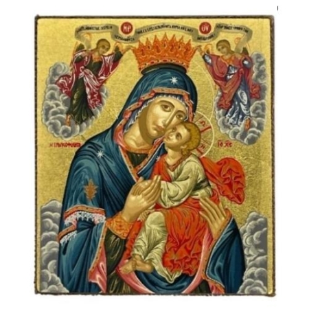 Icon of Virgin Mary Glykofilousa - Sweet Kissing Freestanding S Series, Spiritual