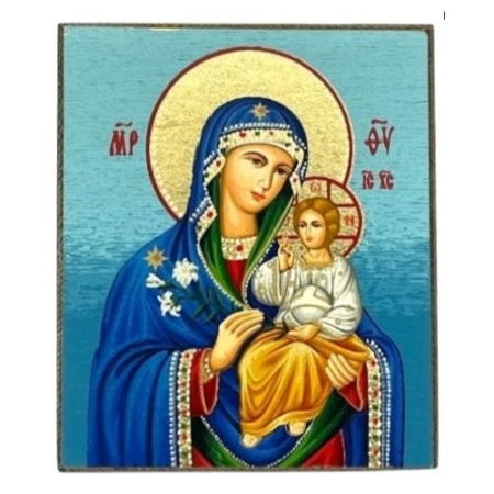 Icon of Virgin Mary Eternal Bloom S Series Freestanding, Spiritual Artwork