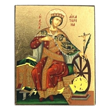 Icon of Saint Catherine Magnet S Series, Spiritual Artwork
