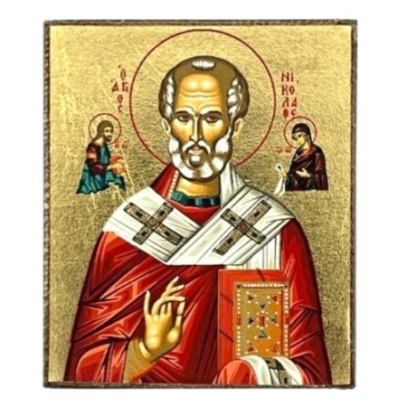 Icon of Saint Nicholas Freestanding S Series, Spiritual Artwork