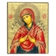 Icon of Virgin with Seven Swords Magnet S Series, Spiritual Artwork and illustratively correct