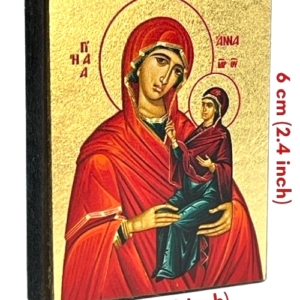 Icon of Saint Anna Magnet S Series Sideview and Size, Spiritual Artwork