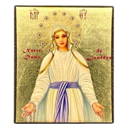Icon of Virgin Mary - Lady of Lourdes Freestanding S Series, Spiritual Artwork