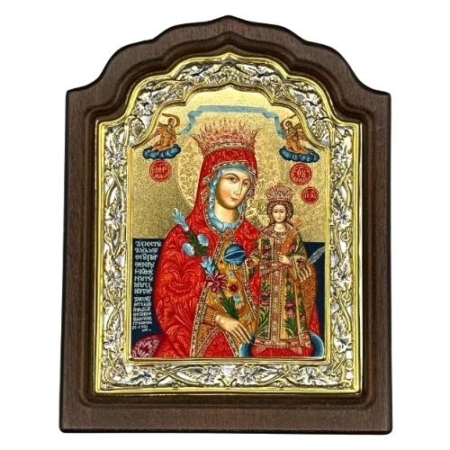 Icon of Virgin Mary of Roses C Series, Spiritual Artwork
