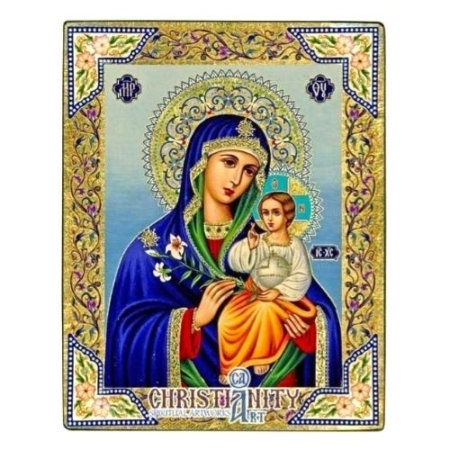 Icon of Virgin Mary Eternal Bloom SF Series, Religious Artwork