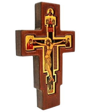 Silk Screen Crucifixion Icon Blessing Cross