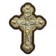 The Crucifixion Blessing Cross of 925 Silver & Wood, Catholic Artwork