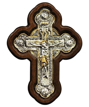 The Crucifixion Blessing Cross of 925 Silver, Christian Artwork