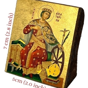 Icon of Saint Catherine S Series Freestanding Sideview and Size, Spiritual Artwork